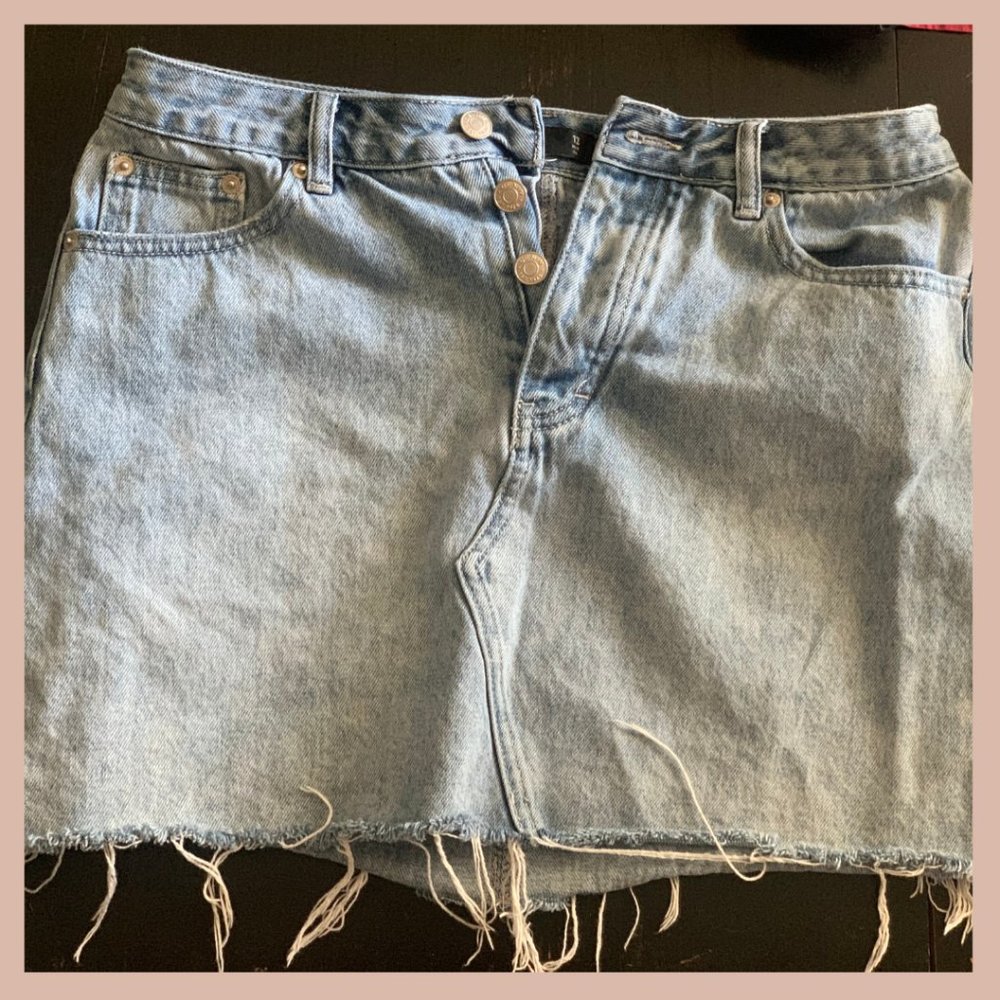 Denim Skirt - 4 button up